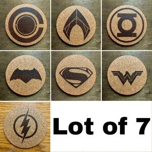 Justice League Coasters Lot of 7